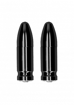 Magnetic Nipple Clamps - Diamond Bullet - Black