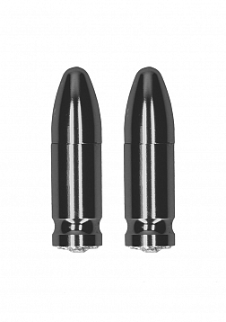 Magnetic Nipple Clamps - Diamond Bullet - Grey