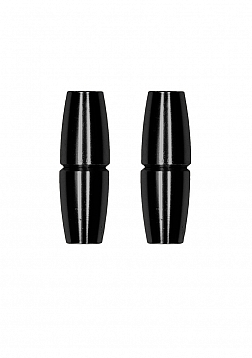 Magnetic Nipple Clamps - Sensual Cylinder - Black