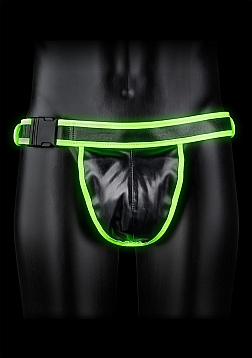 Buckle Jock Strap - GitD - Neon Green/Black - L/XL