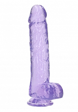 10" / 25,4 cm Realistic Dildo With Balls - Purple