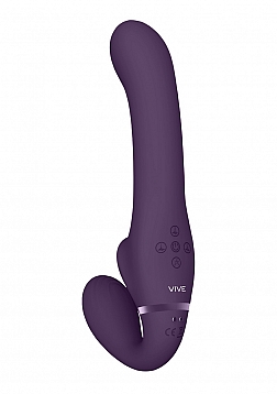 Dual Pulse-Wave & Airwave Strapless Strapon - Purple