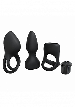 LoveLine - Kit de Placer - 10 Velocidades - Silicona - Recargable - Resistente al agua - Negro