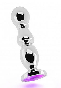 R2 - Silver Plug - 4,8 Inch - Purple Sapphire