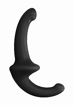 Silicone Strapless Strapon - Black